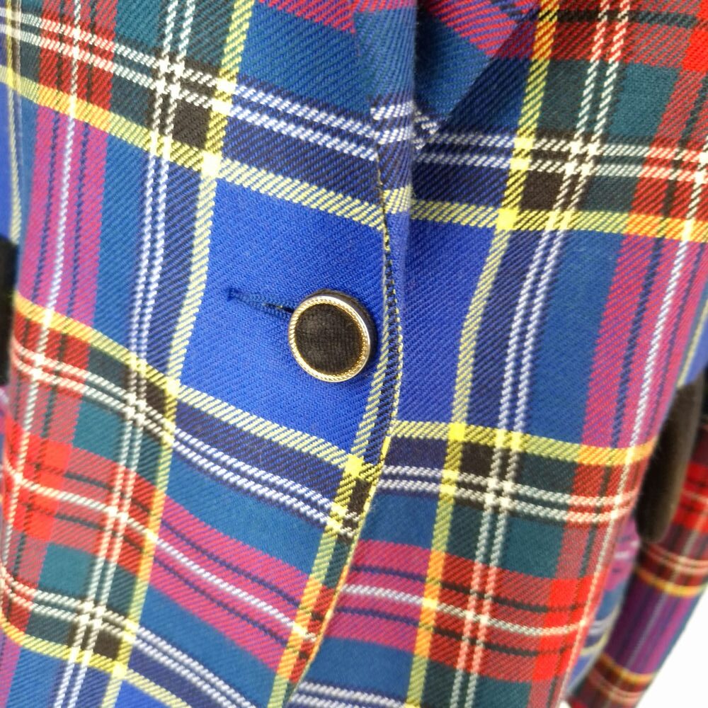 blue tartan jacket