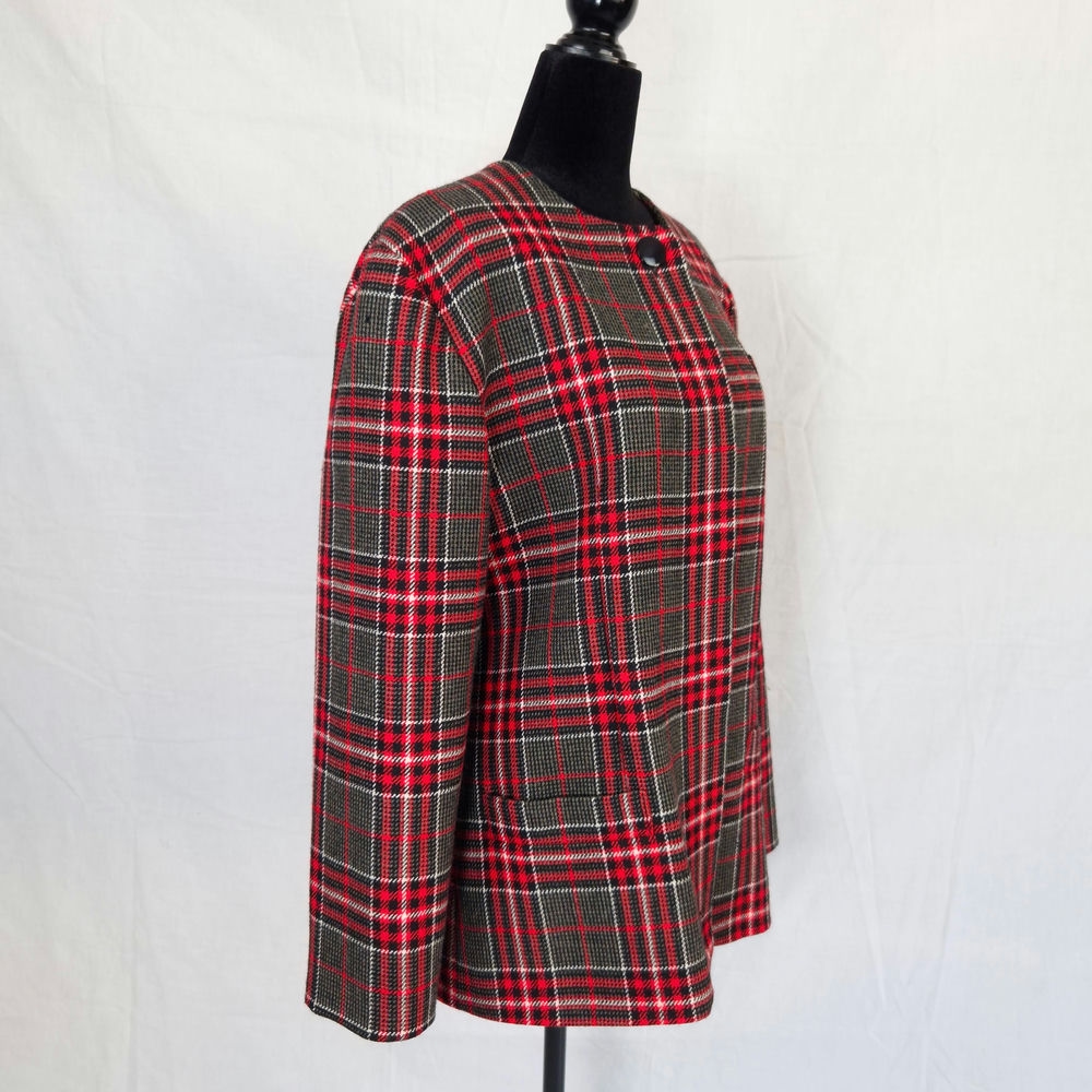 giacca tartan vintage