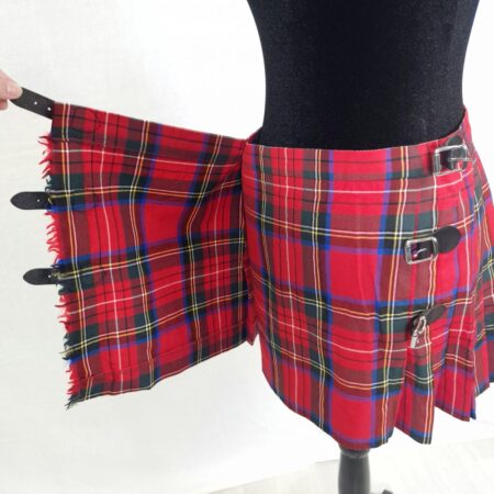 Moschino gonna kilt rossa anni 2000