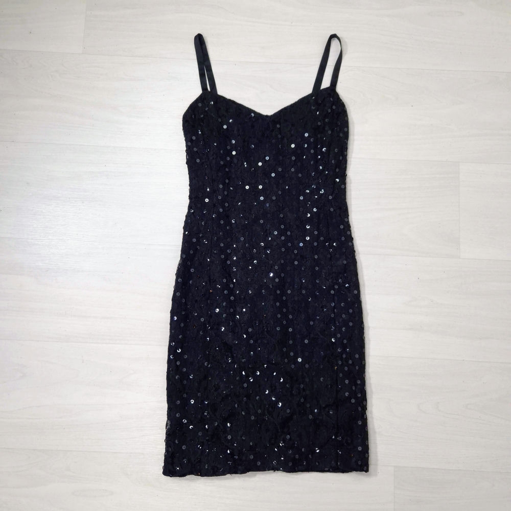 slipdress nero paillettes