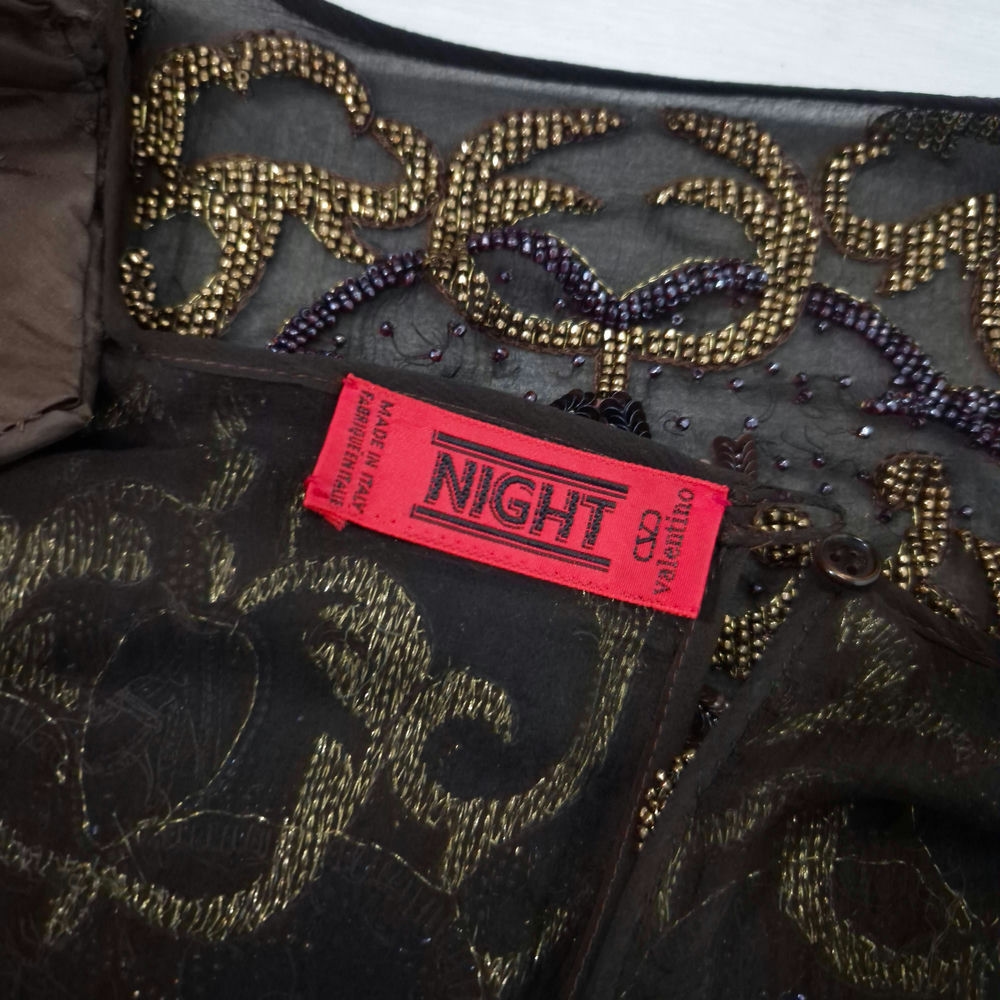 Valentino V Night vestito marrone elegante