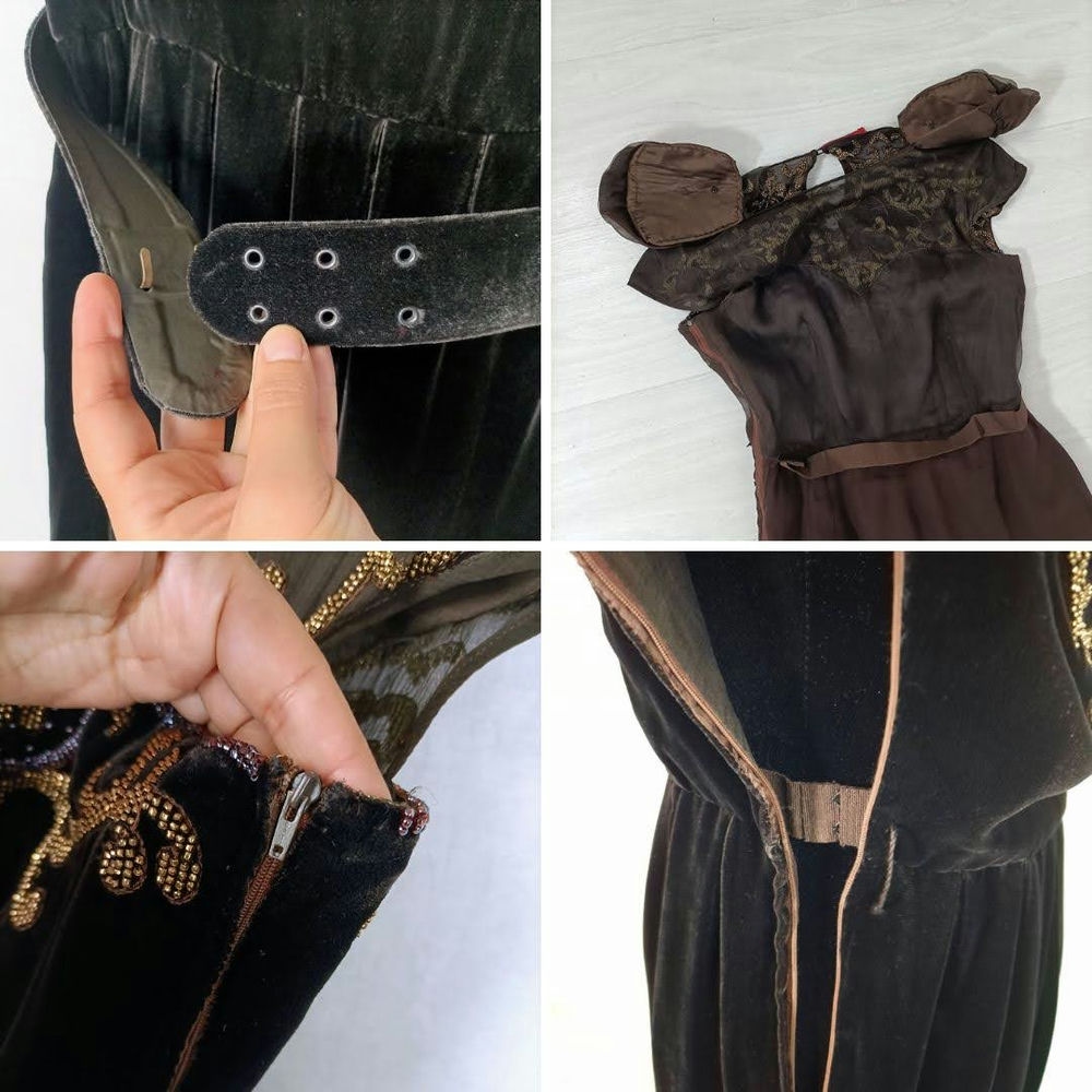 vestito elegante marrone