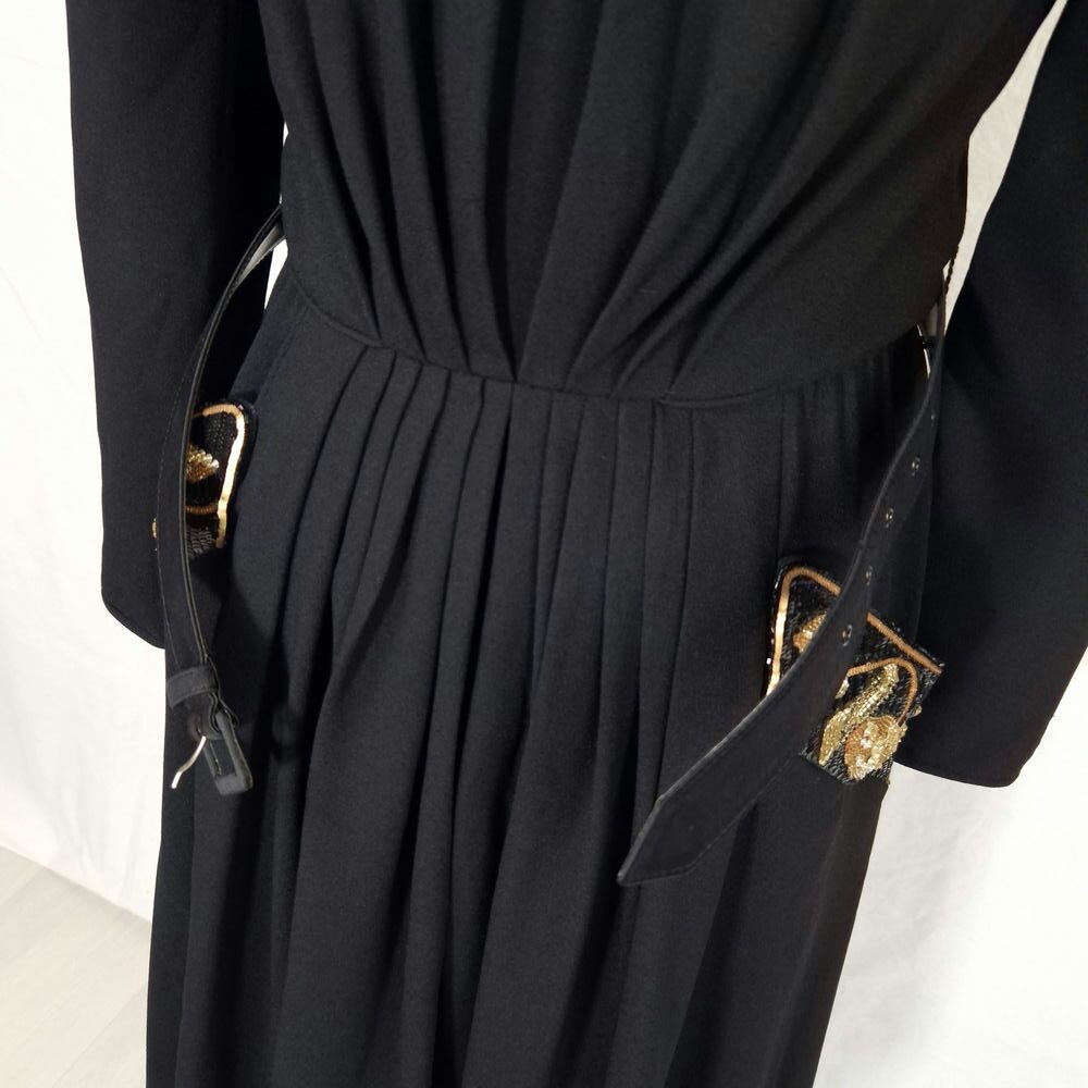 Valentino Night vestito nero con cintura - immagine 8