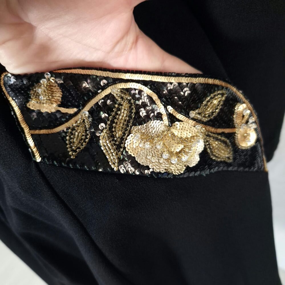 Valentino Night vestito nero con cintura - immagine 9