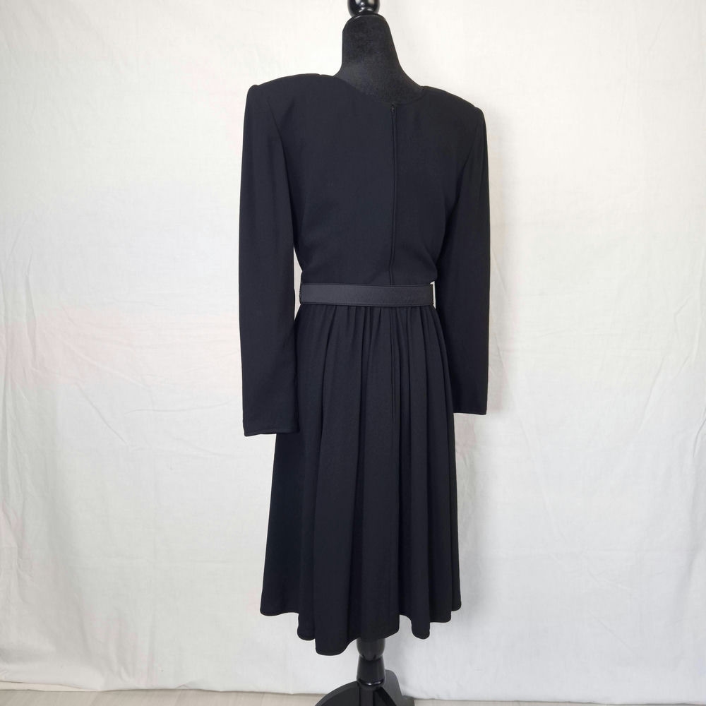 Valentino Night vestito nero con cintura - immagine 3