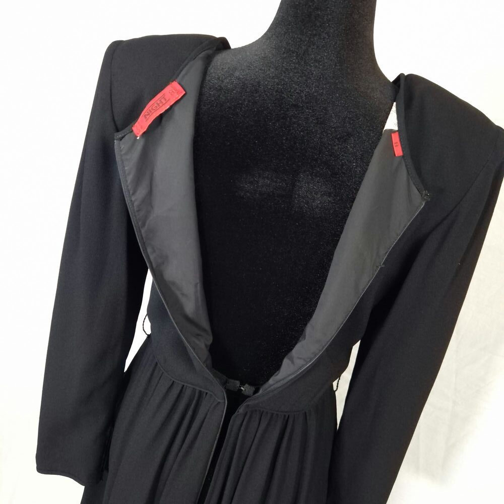 Valentino Night vestito nero con cintura - immagine 7