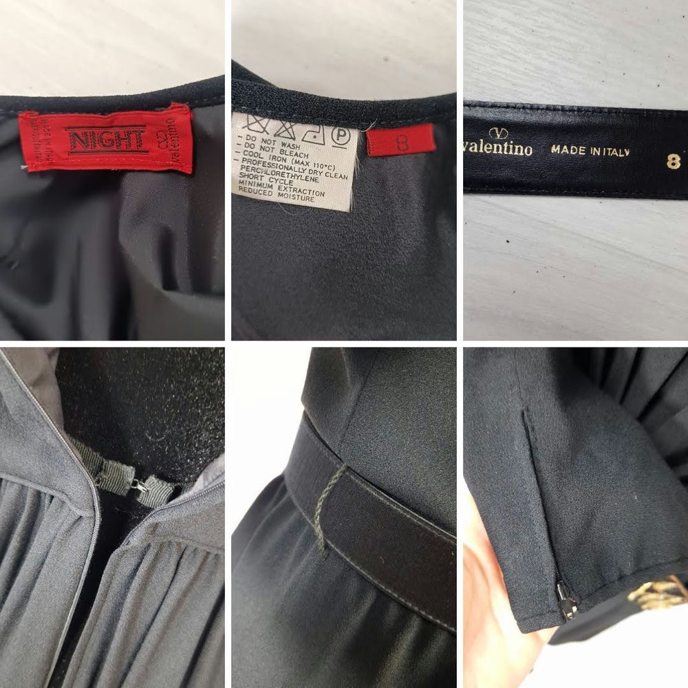 Valentino Night vestito nero con cintura - immagine 11