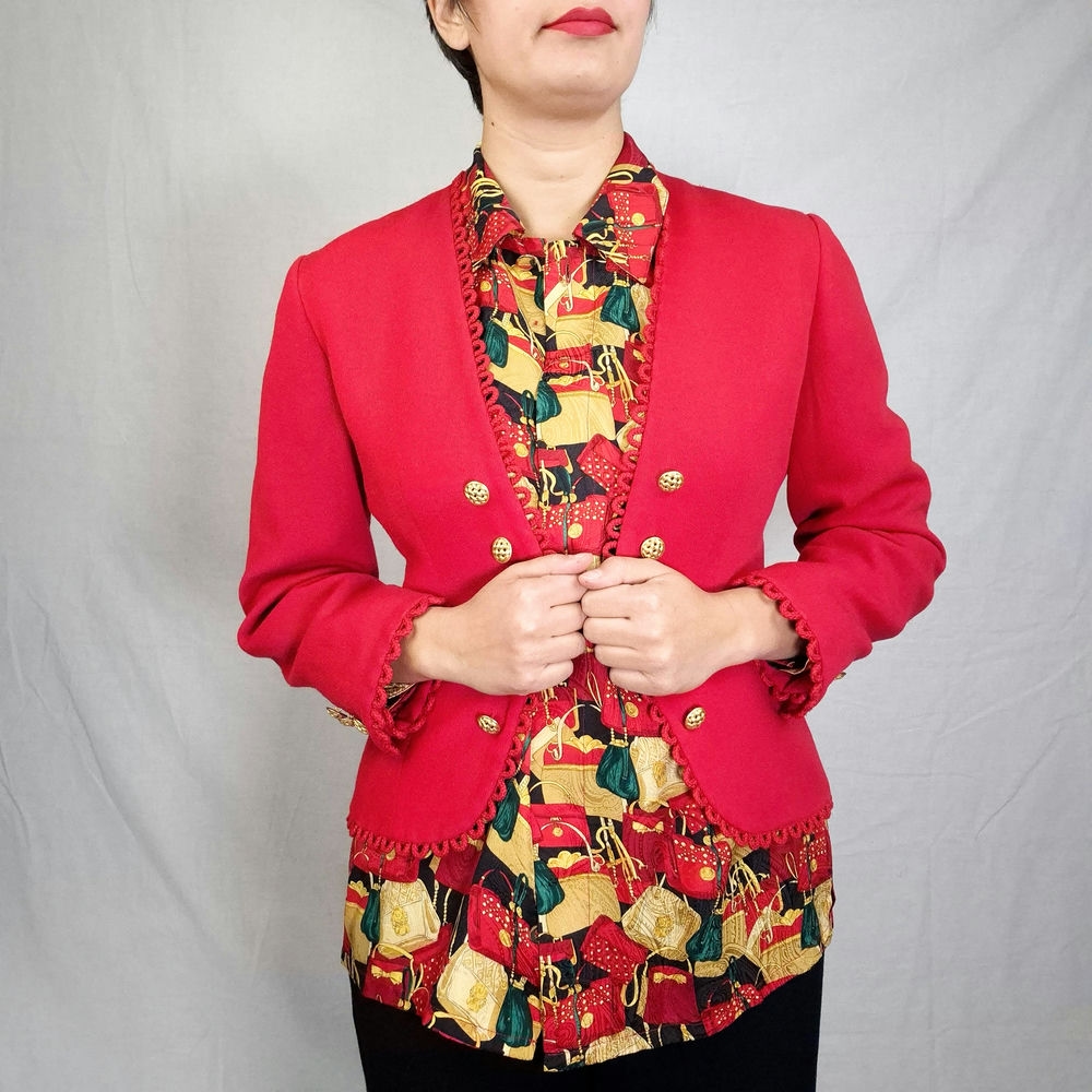 Valentino Miss V bolero rosso anni '80 - immagine 2