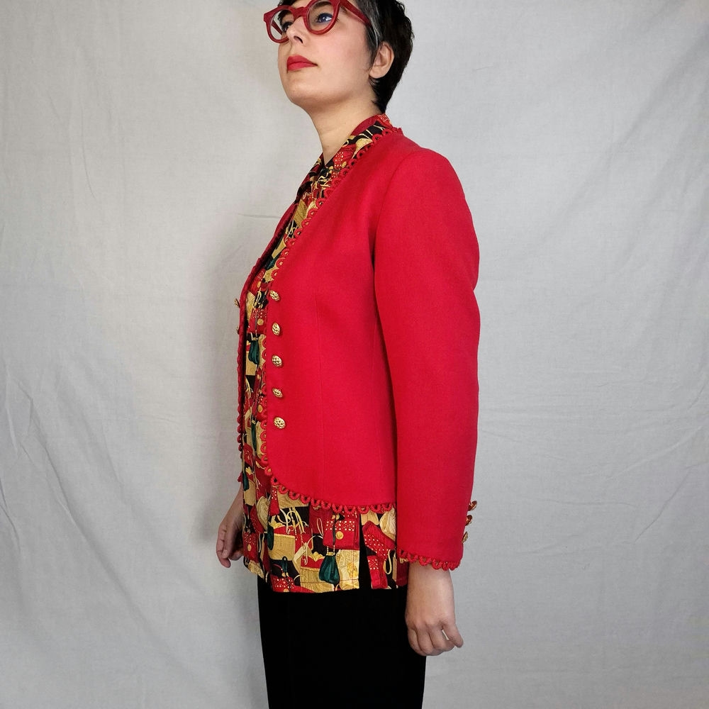 Valentino Miss V bolero rosso anni '80 - immagine 4