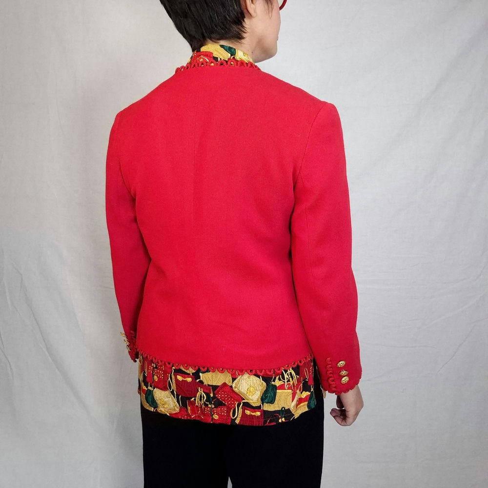 Valentino Miss V bolero rosso anni '80 - immagine 3