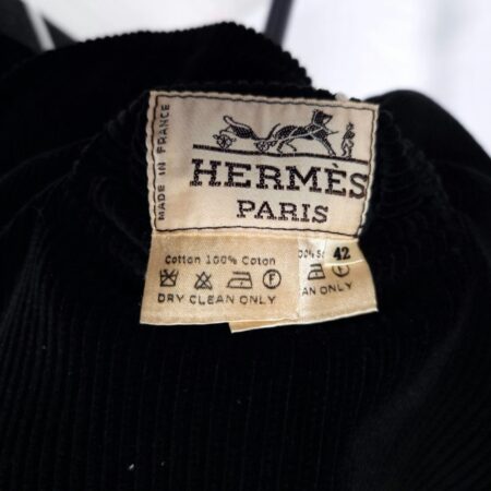 Giacca Hermès double face in seta e velluto fantasia Brins d'or