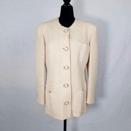 Giacca bianca in lana