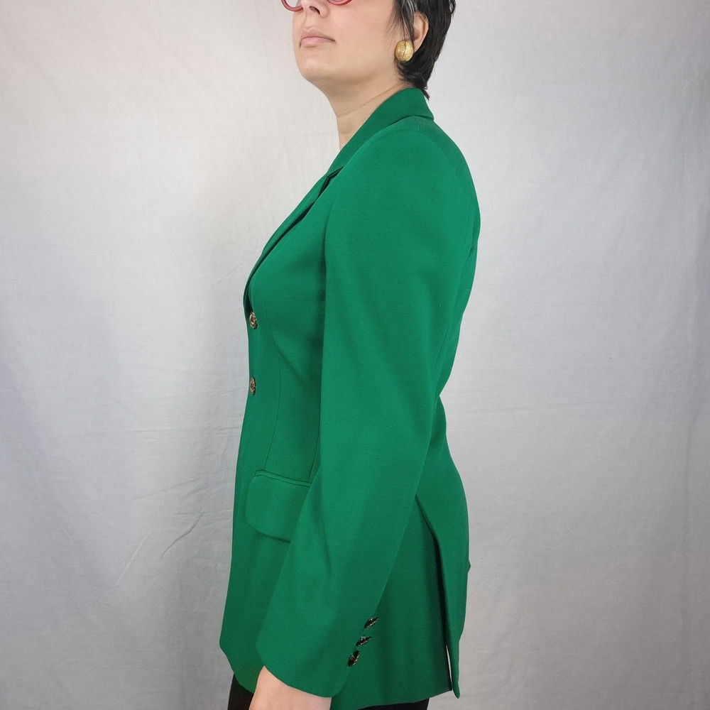 Moschino Cheap and Chic giacca verde in lana 1990s - immagine 3