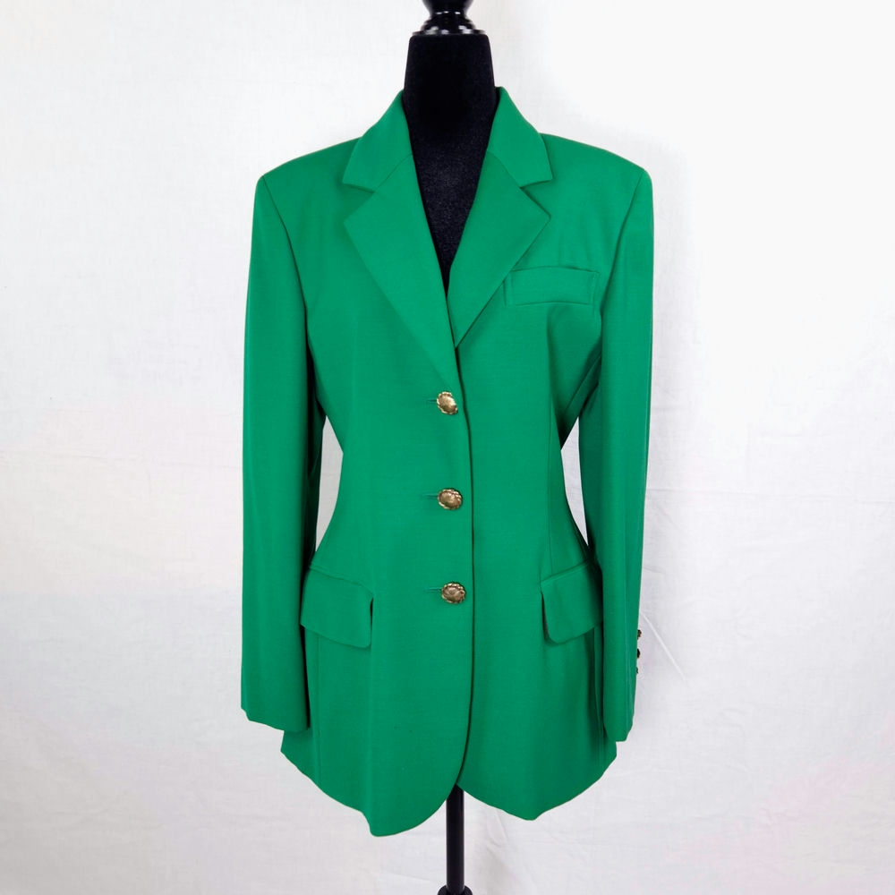 giacca verde in lana