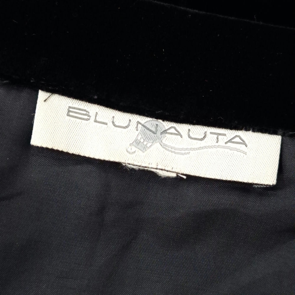 Gonna in velluto nera Blunauta anni '90
