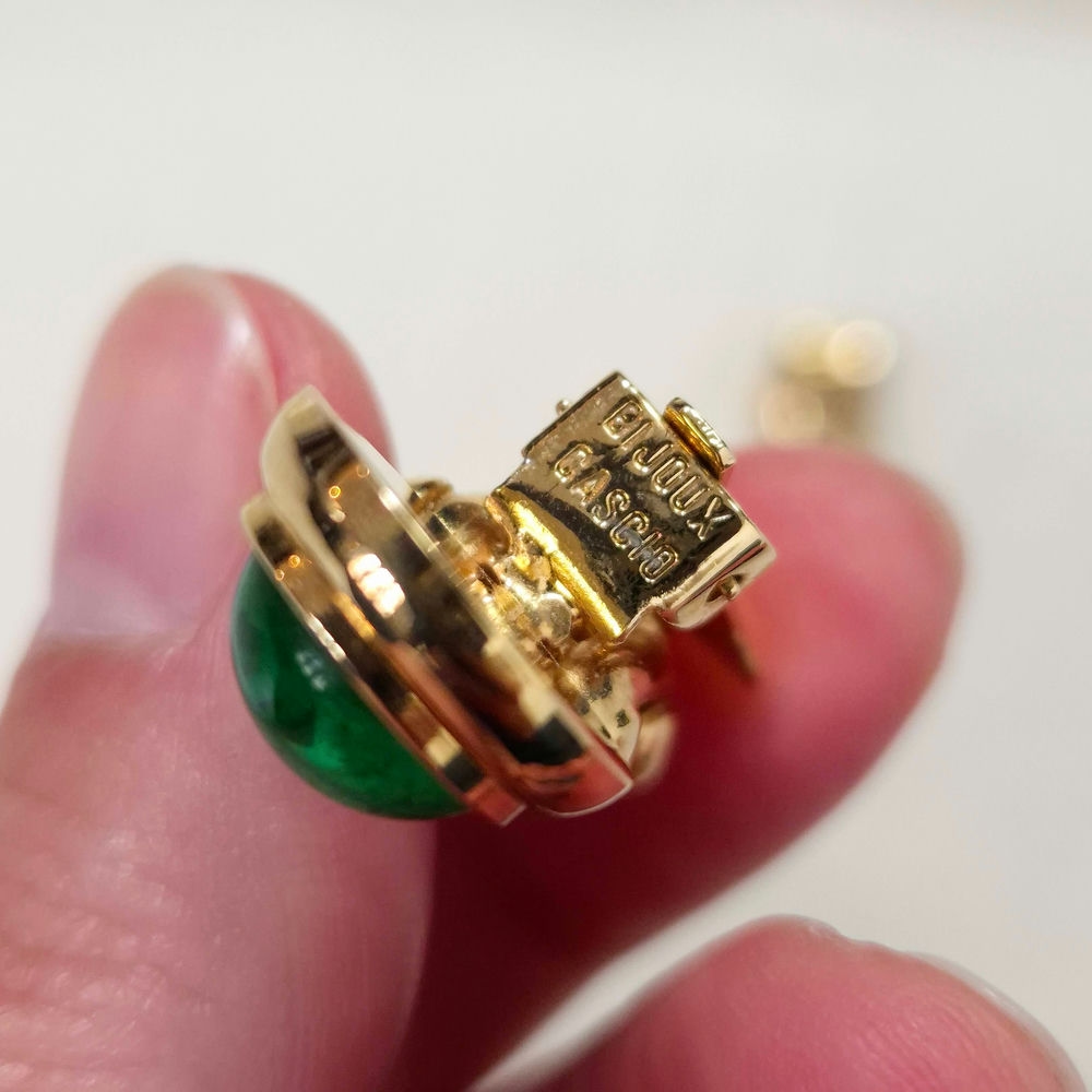 green vintage earrings