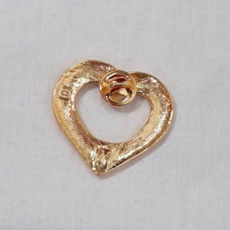 Yves Saint Laurent spilla a forma di cuore 1990s