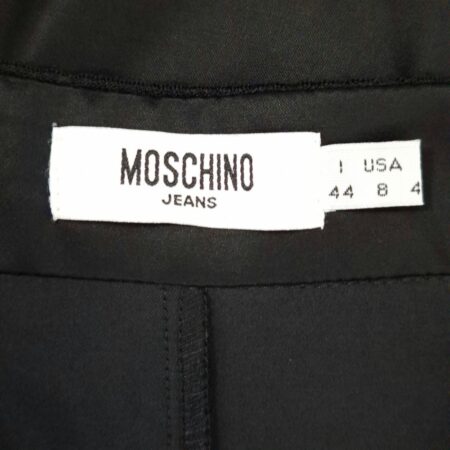 Moschino Jeans vestito nero con fiocco di paillettes