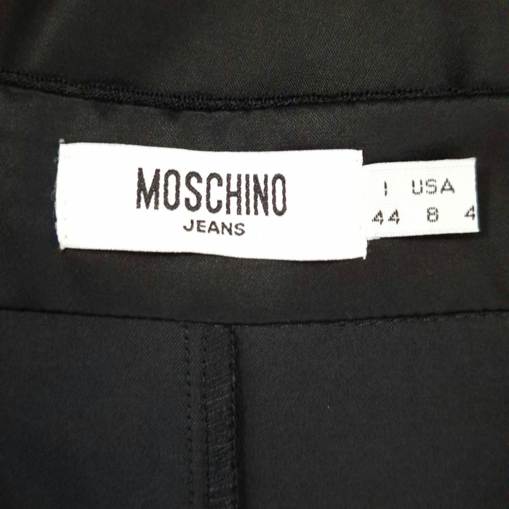 Moschino Jeans vestito nero con fiocco di paillettes