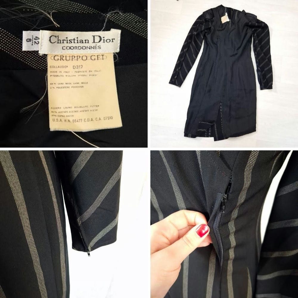 Christian Dior abito nero in lana - immagine 6