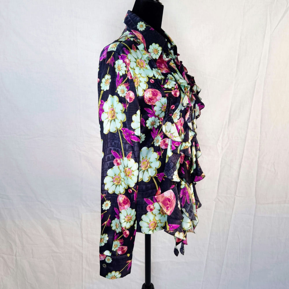 camicia a fiori seta