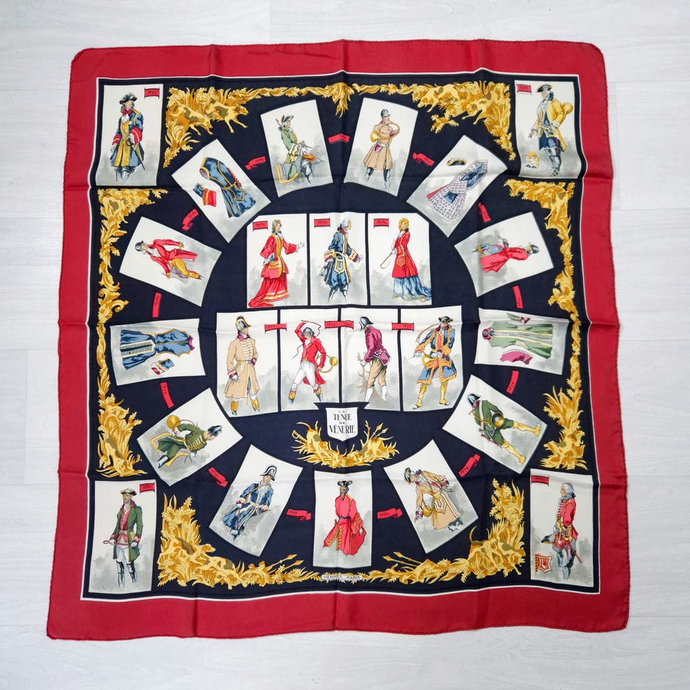Hermès carré La Tenue de Venerie 1962
