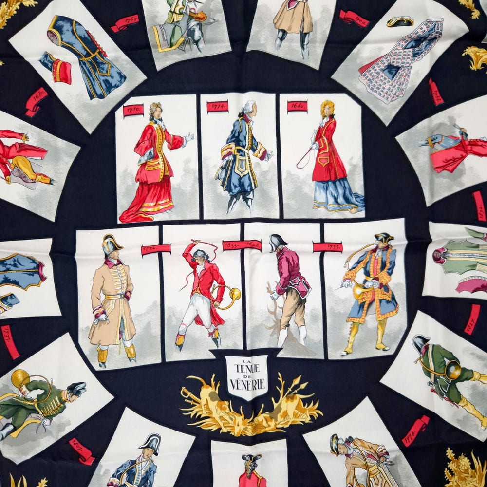 Hermès carré La Tenue de Venerie 1962 - immagine 2