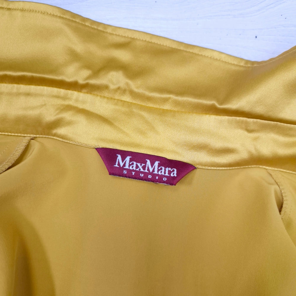 Max Mara camicia gialla con lavallière