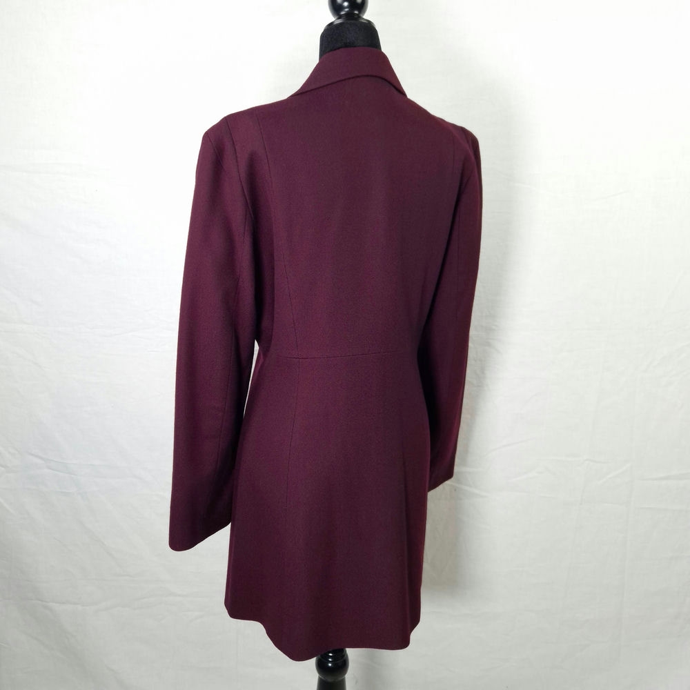 burgundy coat