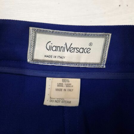 Gianni Versace gonna blu a pieghe
