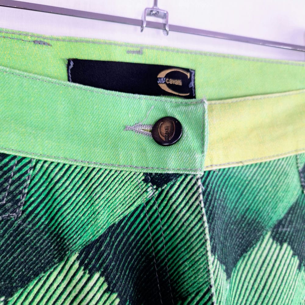 Just Cavalli jeans verdi fantasia rettile - immagine 3
