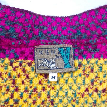 Kenzo Jungle maglione bordeaux a fiori 1980s