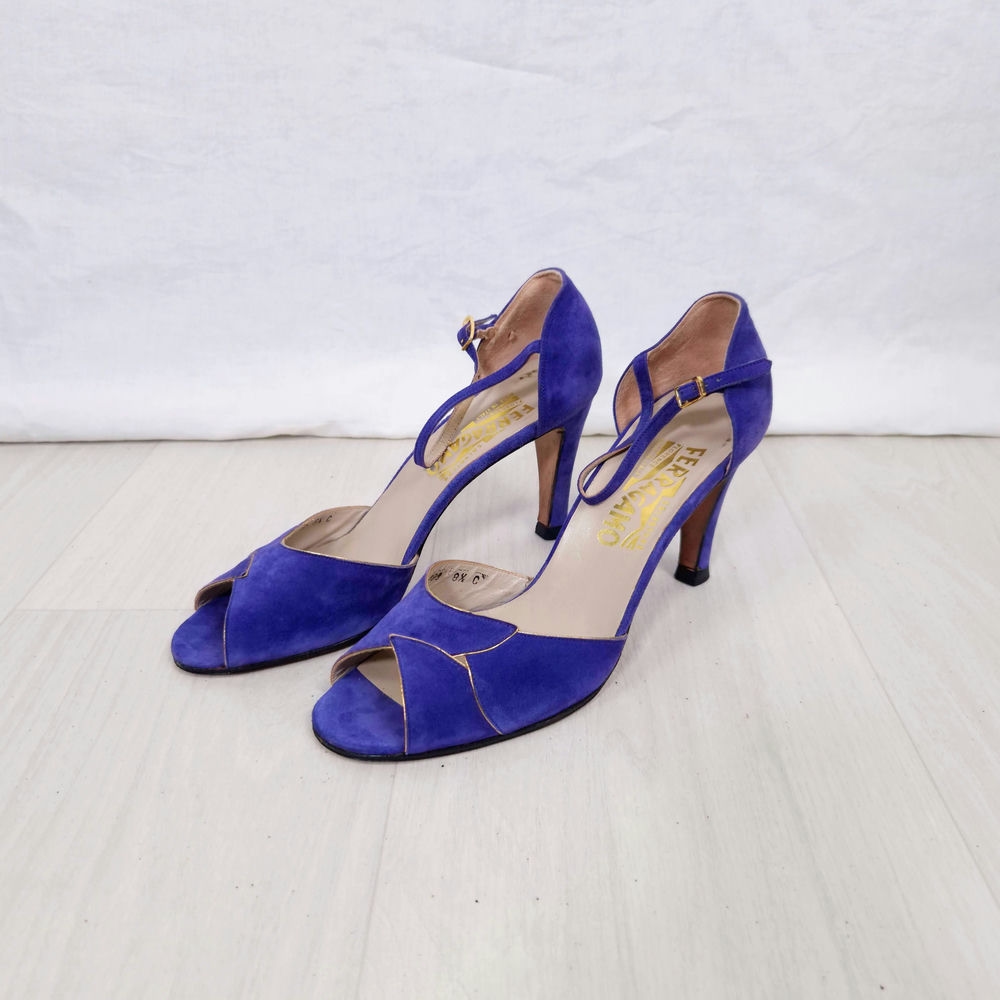 scarpe con tacco lilla