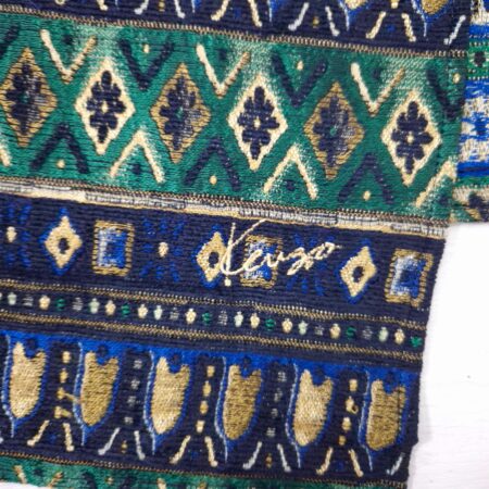 Kenzo stola in raso e seta 1990s