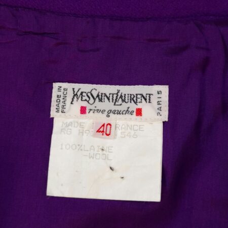 YSL tailleur viola vintage 1991