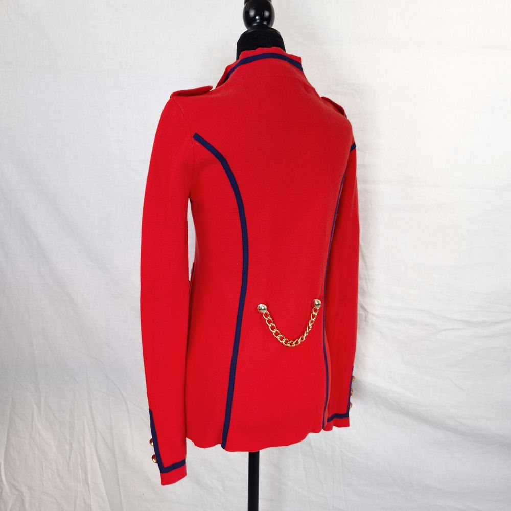 JC de Castelbajac cardigan rosso stile uniforme