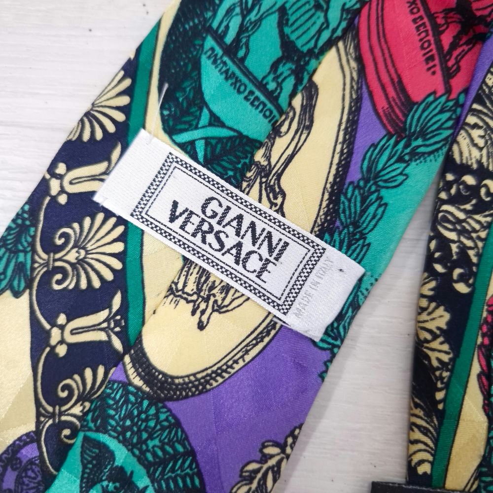 Gianni Versace cravatta in seta fantasia