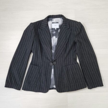 giacca gessata in lana