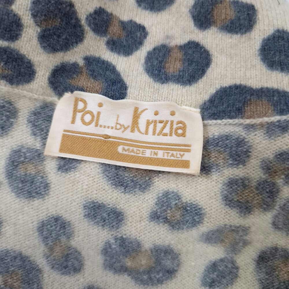 Krizia maglia leopardata in lana a maniche corte