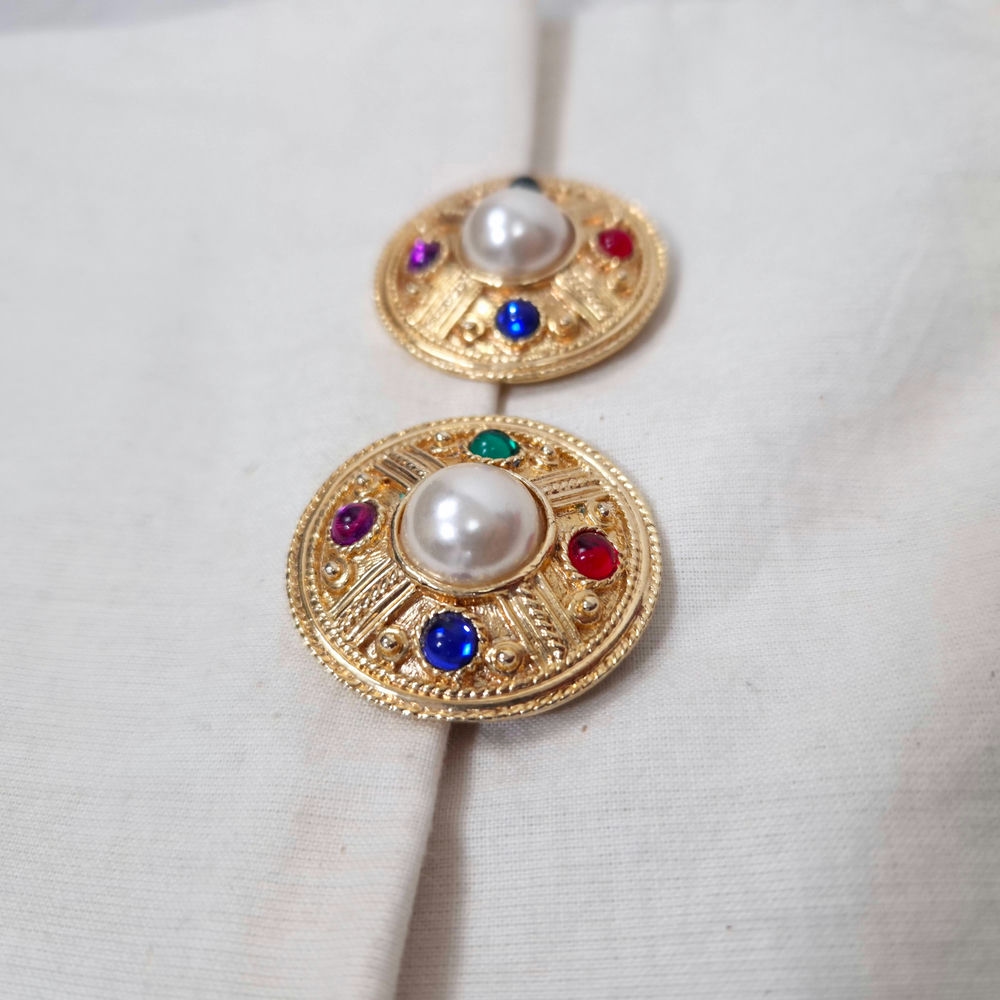 Orecchini rotondi vintage anni '80