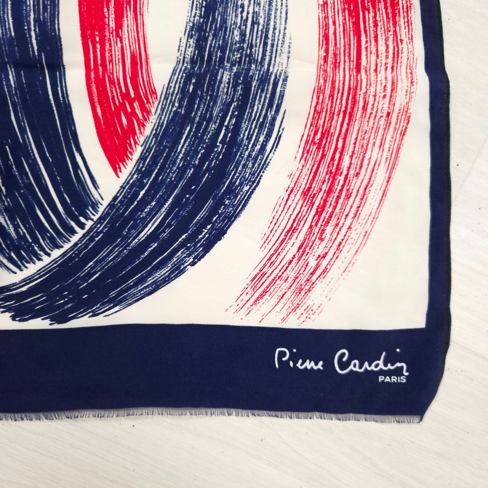 Pierre Cardin sciarpa in seta vintage 70s