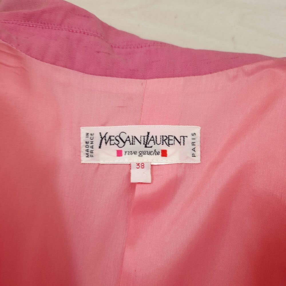 YSL tailleur rosa in seta 1990s
