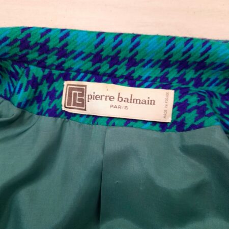 Pierre Balmain tailleur turchese anni 70