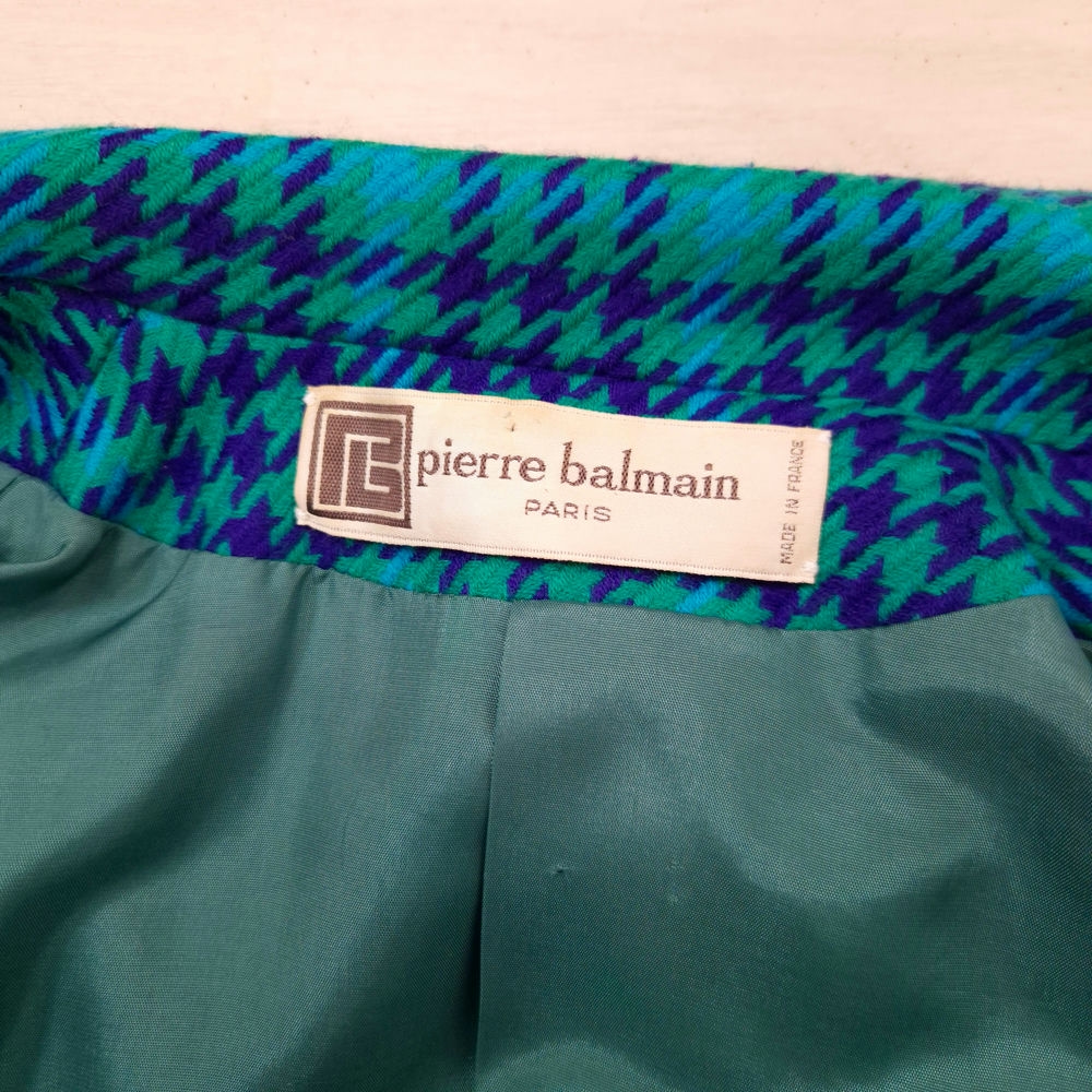 Pierre Balmain tailleur turchese anni 70