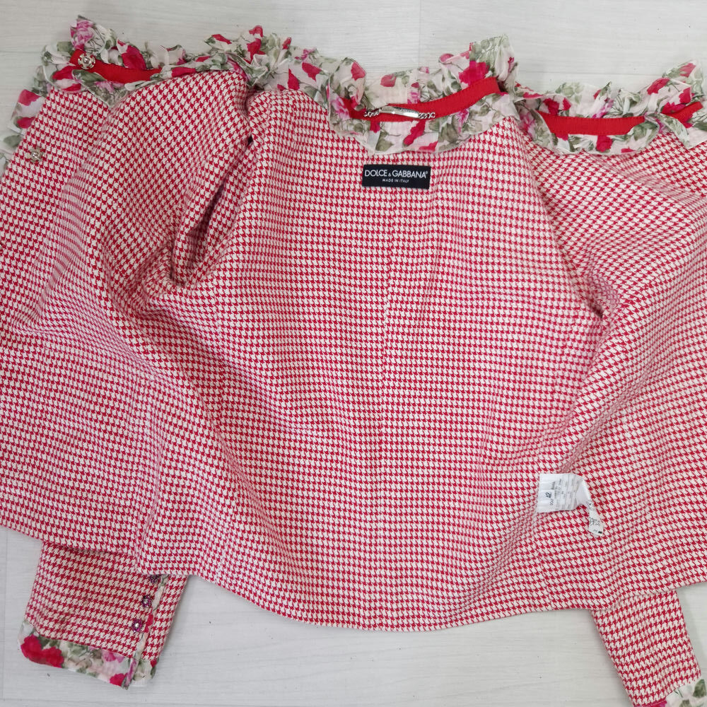 Dolce & Gabbana giacca rossa pied-de-poule - immagine 6