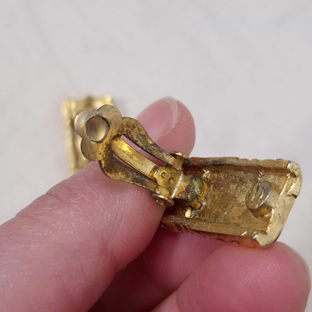 Orecchini rettangolari con strass - immagine 6