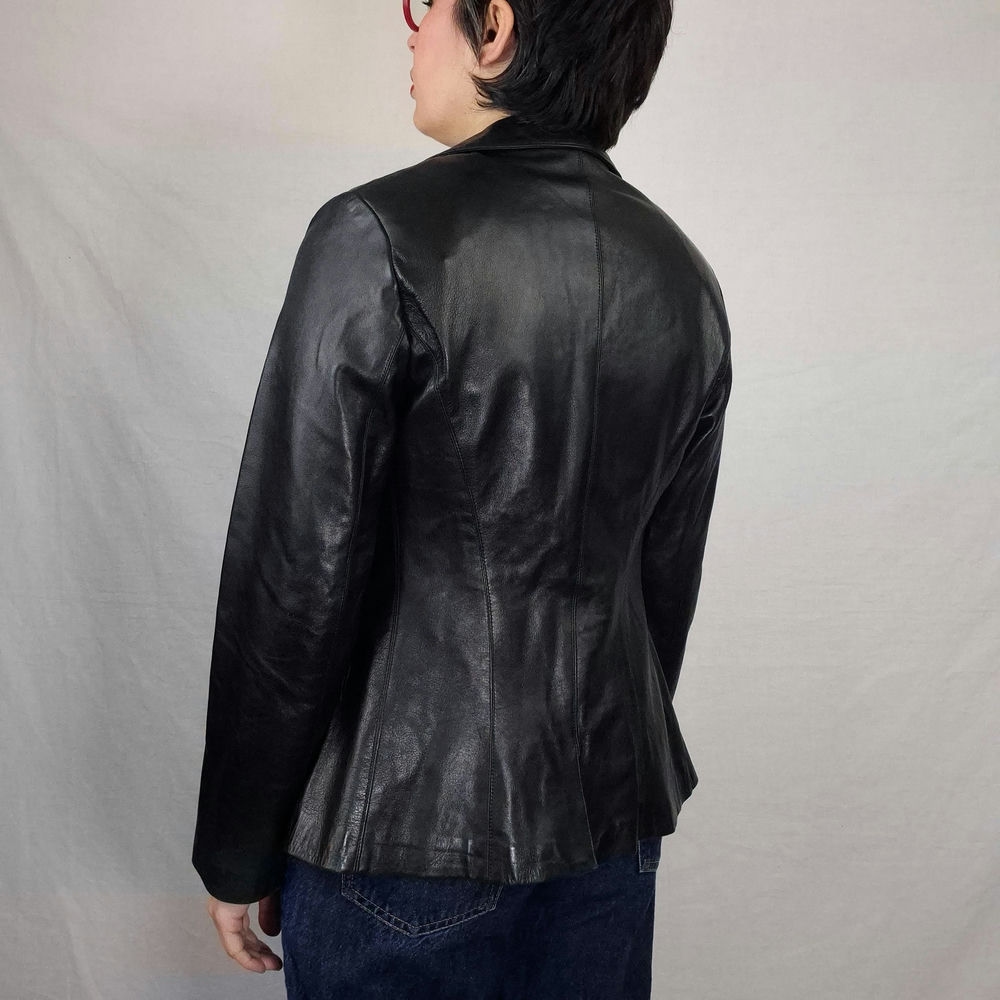 Anna Molinari Blumarine blazer in pelle anni '90 - immagine 12