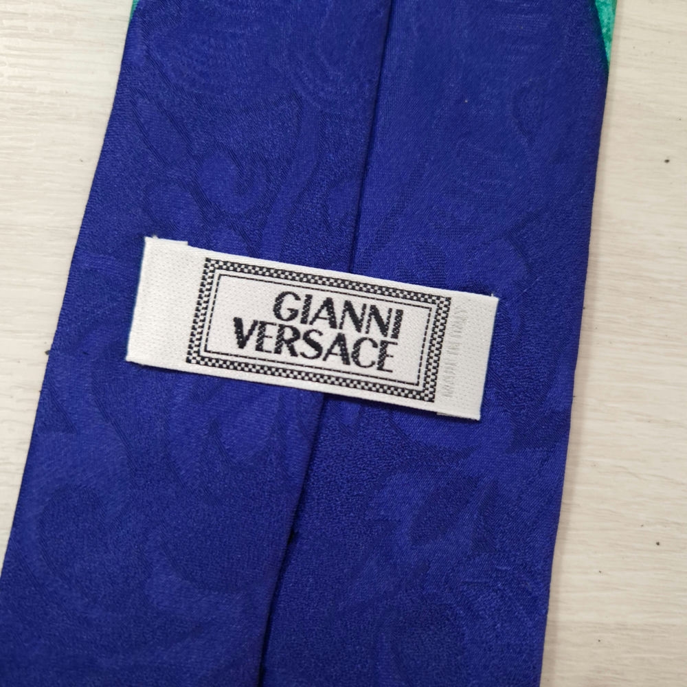 Gianni Versace cravatta blu e turchese