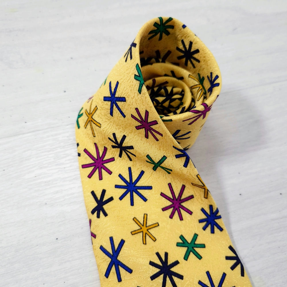 Gianni Versace cravatta con asterischi vintage 1990s - immagine 4