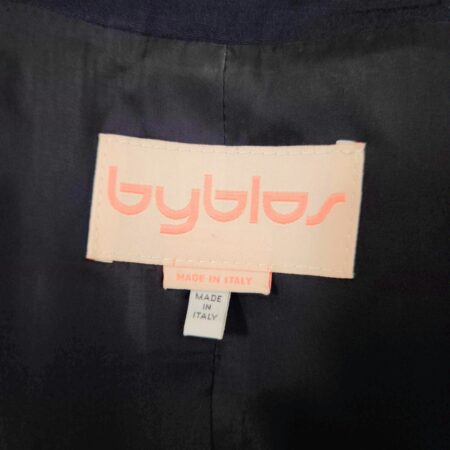 Byblos 1990s giacca crop top blu scuro